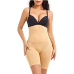 BS Women's Cotton Solid Western Wear Tummy - Thigh Body Shaper (Skin)