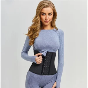 BS Women's Cotton Solid Western Wear Tummy - Thigh Body Shaper (Black)