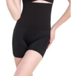 BS Women's Cotton Solid Western Wear Tummy - Thigh Body Shaper (Black)