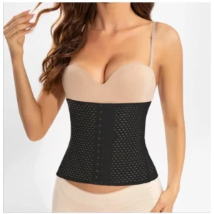 BS Women's Cotton Solid Western Wear Tummy - Thigh Body Shaper (Black)