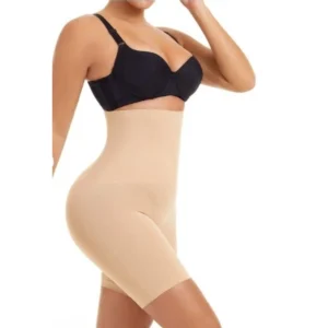 BS Women's Cotton Solid Ethnic Wear Tummy - Thigh Body Shaper (Skin)