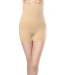 BS  Women's Cotton Lycra Solid Western Wear Tummy - Thigh Body Shaper (Beige)