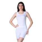 BS Women's Cotton Blended Solid Stretchable Camisole (Off_White)