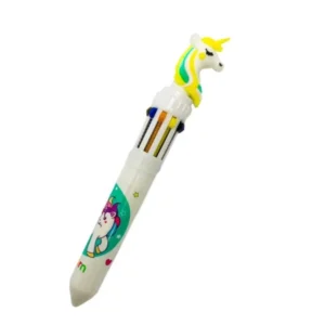 BS  Pack Of_3 Unicorn Cartoon character 10 in 1 Multicolour Ink Ballpoint Pen | Plastic | Stationery | 3+ Years
