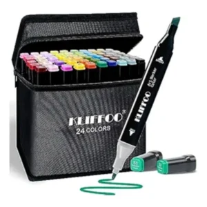 BS Plastic 24Pcs Colors Art Markers Sketch Pen Dual Tip Artist Art Marker (Multicolor )