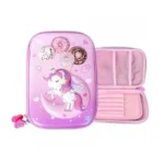 BS Plastic Unicorn Embossed Cover Pencil Pouch, Kids, Pencil Box (Multicolor )