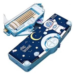 BS Plastic Magnetic Pencil Case With Sharpener Compass Box For Kids (Multicolor )