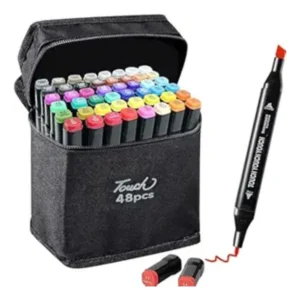 BS Plastic 48Pcs Colors Art Markers Sketch Pen Dual Tip Artist Art Marker (Multicolor )