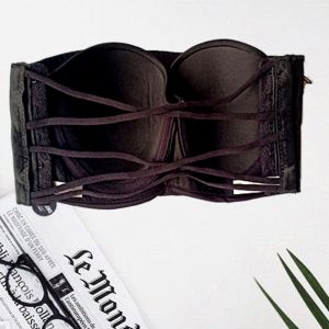 SW Bras N Things Black Padded Wired Tube Bra