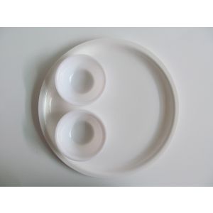 SW Chhajer Handicraft Acrylic Round Plate with Bowls