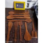 SW Seasons Craft Wooden Serving and Cooking Spoons (Set of 10)