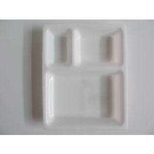 SW Chhajer Handicraft Acrylic 3 Partition Plate