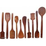 SW Seasons Craft Wooden Serving and Cooking Spoons (Set of 7)