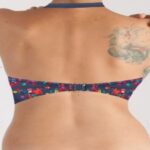 SW Grey Floral Print Halter Neck Bra