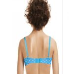 SW Wunderlove Blue Polka Dot Print Padded Wired Bra