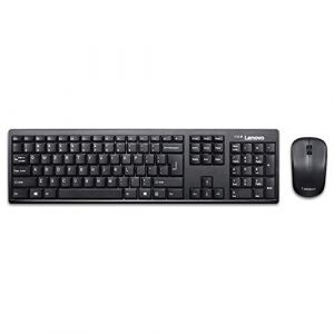 SW Lenovo KB MICE_BO Wireless combo 100 Eng Wireless Laptop Keyboard (Black)