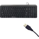 SW ZEBRONICS Zeb-Glide / Multimedia, Rupee Symbol Key, Gold Plated USB Connector Wired USB Desktop Keyboard (Black)