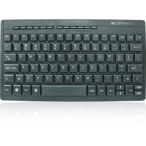 SW ZEBRONICS ZEB-K04 Mini Multimedia Wired USB Multi-device Keyboard (Black)