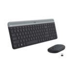SW Logitech MK470 Slim Keyboard & Mouse Combo, Whisper-Quiet Wireless Multi-device Keyboard (Graphite)