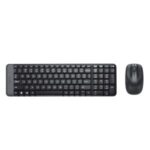 SW Logitech MK220 Mouse & Keyboard Combo Wireless Laptop Keyboard (Black)