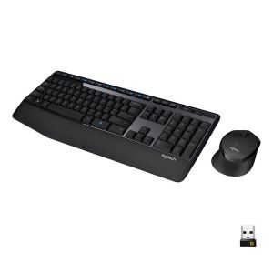 SW Logitech MK345 Mouse & Keyboard Combo / Full-Sized , with Palm Rest Wireless Laptop Keyboard (Black)