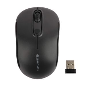 SW ZEBRONICS ZEB DASH PLUS Wireless Optical Mouse (2.4GHz Wireless, Black)