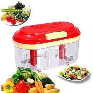 SW Seasons 2 Blade Vegetable Chopper Manual Food Processor (Multicolour)