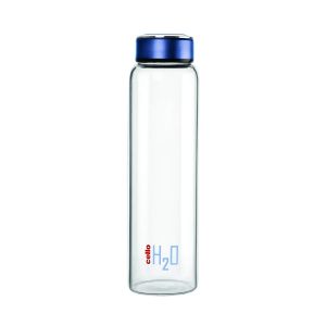SW Cello H2O Glass Water Bottle 1 Litre Blue