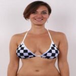 SW Fabulous Black & White Check Halter Bra