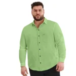 BS Mens Casual Cotton Solid Full Sleeve Shirt (Pista)