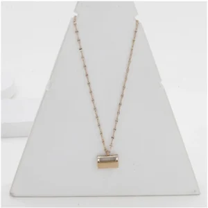 BS Women's Stainless Steel Mini Suitcase Pendent Delicate Chain (Gold Plated)