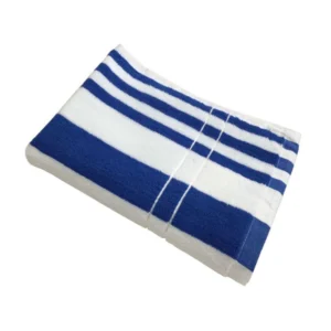 BS Cotton Striped Bath Towels (Blue & White, Size: 30x59 In)