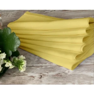 BS Solid Cotton Napkins Sets (Yellow)
