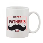 BS Printed Ceramic Coffee Mug - 1 Pieces, White, 11oz