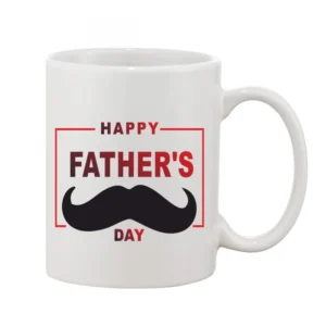 BS Printed Ceramic Coffee Mug - 1 Pieces, White, 11oz