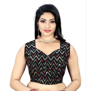 BS Women's Phantom Sequins Readymade Blouse (Black, Size: Free Size)